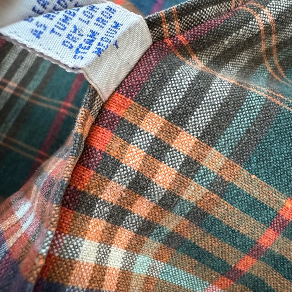 Vintage Ralph Lauren Shirt Men’s Large  Tartan Plaid  Long Sleeve Blue/Red - Picture 2 of 7